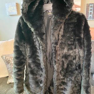 Black fur jacket size Medium